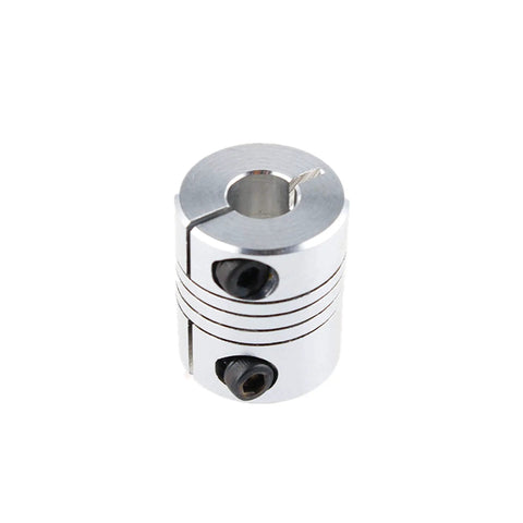 Silver CNC coupler from SFU1605 250mm Ball Screw Kit With 16mm Rod Metal Deflector Nut End Supports BK12 BF12
