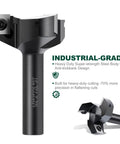 Slab Flattening Router Bit With 1/2 Inch Shank, 2 Inch Cutting Diameter, Three Wings For Spoilboard Surfacing And Wood Planing