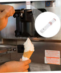 Soft Serve Ice Cream Machine Lever Replacement Part For Dispenser Portable Handle With Accurate Fit Ice Cream Maker Valve Stem Replacement Grip For Home Or Shop Use Easy Install shown in use dispensing ice cream cone.