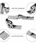 Foldable Cabinet Hinge With 90 Degree Lock And 180 Degree Fold For Drop Leaf Tables And Wall Mount Desks, cold rolled steel pivot