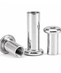 Badass Hex Socket Binding Post Bolts with Barrel Nuts Furniture Connector Fasteners made of 304 Stainless Steel 40 mm M3 showing three sizes