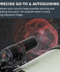 StarSense Autoguider For Computerized Telescopes With 3 Minute Auto Alignment on telescope in front of nebula