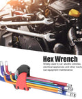 Get Your Car Running Smooth With This 9pc Flat End Hex Key Set Built From Tough Chrome Vanadium Steel. These Deep Screw Socket Wrenches Are Hard As Nails At Hrc56 And Ready To Crush Any Heavy Duty Maintenance Job You Throw At Them Without Breaking Or. 9pc color hex wrench set in car engine bay, chrome vanadium steel for vehicle maintenance
