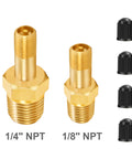 Heavy Duty Brass Tank Valve For Air Compressors With Schrader Valve One Eighth Inch NPT Anti Corrosion Male Connection Prevents Leaks