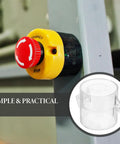 Emergency Stop Button Cover With Durable Plastic Guard 2.16 Inch Push Button Lockout Protector on industrial switch
