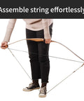 Person using Recurve Bow Stringer Tool For Easy Stringing No Fuss Quick String Install Longbow Stringer For Safe Bow Stringing Durable Leather