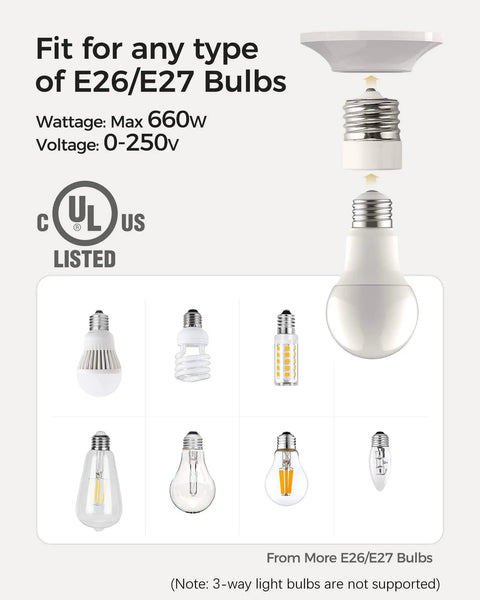 UL Listed Ceramic Mogul To Medium Base Socket Adapter For Antique Floor Lamps Not For Three Way Bulbs Porcelain Lamp Socket Converter From E39 To E26 Durable Ceramic Construction For Restoring Old School Vintage Lighting