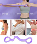 Person using Figure Eight Fitness Resistance Band For Arm Back Chest Shoulder Toning And Stretching Lightweight Elastic Band