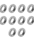 Presta Valve Core Lock Ring Nuts Set 10 Pack Durable Metal Lock Rings For Presta Valves And Bicycle Inner Tubes Rust Resistant