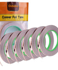 Six Pack Copper Foil Tape, Double Sided Conductive Tape With Adhesive For EMI Shielding, 1/4 Inch By 21.8 Yards Each