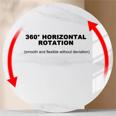 Thick Natural Stone Lazy Susan Turntable Featuring Quiet 360 Spin, showing smooth rotation with a marble design.