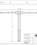 Heavy Duty Commercial Panic Bar Beefed Up Rim Exit Device Fire Rated Door Lock Cut To Size Safety Push Handle dimensions drawing