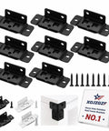 8-pack Beefy Heavy Duty Stainless Steel Corner Brackets with screws for L Shape Furniture Joints and Floating Wall Shelves
