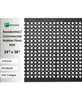 Anti Fatigue Rubber Floor Mat With Drainage Holes For High Traffic Areas Grippy Non Slip Doormat 24x36 inches