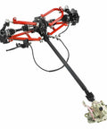 4WD Rear CV Axle Shaft Assembly Kit With Reverse Gearbox For DIY ATV Go Kart Quad Buggy Includes Steering Spindles Swing Arms Tie Rod Ends Wheel Hubs Brake Discs Calipers Rear Drive Shaft Differential