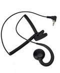 Listen Only 3.5mm Earpiece With C Shape Ear Hook For Security Police Ham Radio And Walkie Talkie, 1Pin Audio Jack Headset