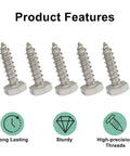 Heavy Duty Lag Screws Set Of Fifty, One Quarter Inch Diameter By One Inch Length, Stainless Steel 304 Partial Thread Bolts