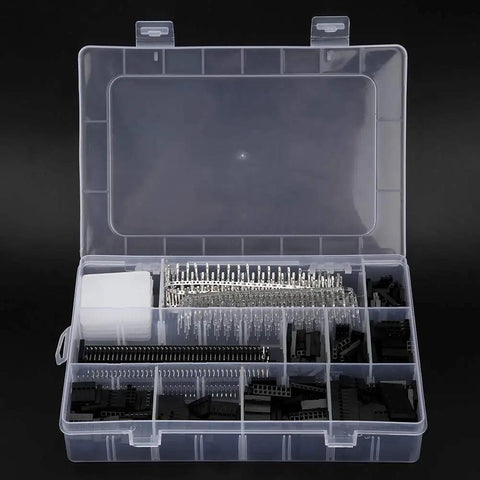 Massive 1450 Pcs Connector Kit For PCB Pros Includes Versatile Male Female Terminals Crimpers And Housings storage case