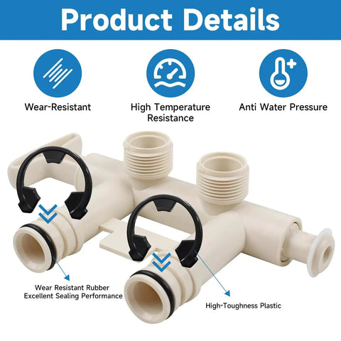 Water Softener Clip Kit For GE Kenmore Whirlpool Morton Systems with high-toughness plastic and wear-resistant rubber details.