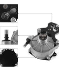 Vacuum pump AULINK 12686657 for GM vehicles; front view with silver aluminum body and black mounting bracket