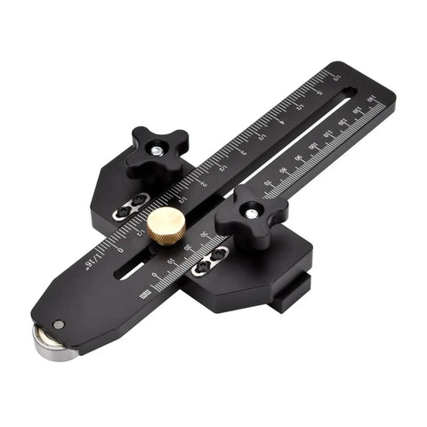 Super Cool Fast Ripping Table Saw Jig Guide For 3/8 In X 3/4 In Slot With Smooth Roller Limiter for accurate adjustments.