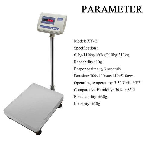 Heavy Duty Digital Floor Platform Scale With Bright Led Screen For Warehouse Shipping Stations featuring large platform and quick readings.