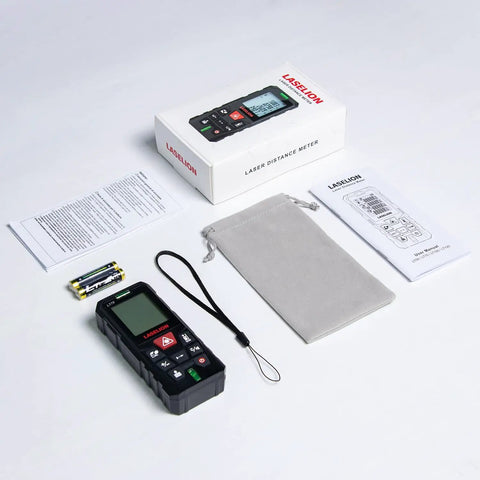 Heavy Duty Laser Measure Tool With Dead On Precision And 229 Foot Range Featuring Dual Bubble Levels LCD Display IP54 Waterproof Rating For Hassle Free Distance Area And Volume Measurements On Any Project