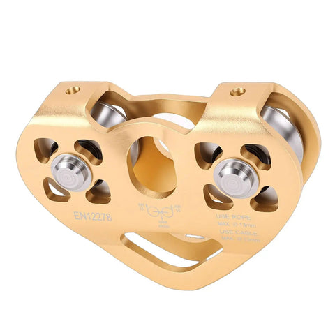 Tough As Nails Zipline Pulley Tandem Dual Trolley With 30KN Breaking Strength For Backyard And Rescue Climbing Built From Aluminum Alloy Housing And Stainless Steel Bearings