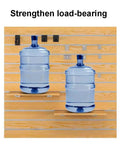 Veneer Wood Slat Panels For Pegboard Display And Slatwall Garage Organizer All In One Durable Slat Wall Panels with water jugs