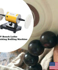 Dual Wheel Buffing Rig With 200W Motor And Variable Speed Polisher From 2000 To 7000 RPM for jewelry polishing on wood surface.