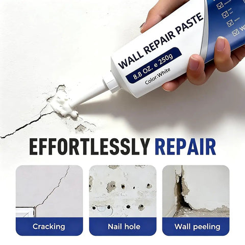 Drywall Repair Kit Pro Grade With Quick Drying Wall Mending Paste Scraper Sandpaper Nozzle Extender And Waterproof Spackle For Holes And Cracks In Plaster And Concrete DIY Wall Repair Set
