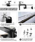 Durable Metal Wig Stand With C Clamp Adjustable Height Table Mount For Wig Doll Head And Mannequin Heads product features