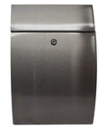 Heavy Duty Stainless Steel Wall Mount Mailbox With Lock, Glacial Elliptical Style, Matte Finish