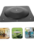 Hella Sturdy Heavy Duty Cast Iron Table Leg Mounting Plate Multi Connector, black, for stable furniture assembly.