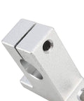 Rock Solid Linear Rail Shaft Support Brackets Kit 2 Pack Vertical Optical Axis Holders For Electronics Guide Rods Drive Shafts And Pillars Low Friction High Strength Stable Mounts silver aluminum SK12 bracket close-up with shaft bore
