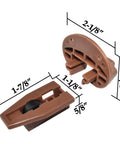 Heavy Duty Ball Bearing Drawer Slide Kit With Rock Solid Metal Backing For Smooth As Butter Cabinet Roll Upgrade Replacement Hardware Two Full Sets Ready For Easy Install Today, brown plastic stops and rails dimensions shown.