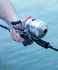 Spincast Fishing Reel Size 30 With Easy Right Or Left Hand Retrieve, Smooth 3.9 To 1 Gear Ratio, Pre-Spooled Mono Line, Silver Finish