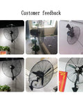 Heavy Duty Industrial Floor Fan With A Damn Powerful High Velocity Commercial Air Circulator And Premium Copper Motor Plus Three Speed Settings For A Beast Mode Factory Grade Cooling Setup, shown in customer feedback images, various angles.