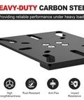 Heavy duty carbon steel base of Badass Rock Solid Wall Or Table Mount Vise And Grinder Station Adjustable Sliding Base.