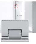 Soft Close Glass Shower Door Hinge Clip For 8-10mm Toughened Glass 90 Degree Frameless Stainless Steel Wall Bracket