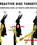 Auto Reset Metal Rabbit Target For Air Rifles Backyard Range Ready Silhouette Target With Durable Steel Construction Pellet Safe Caliber 177 And 22 Easy Reset Without Walking mechanism illustrated.