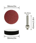 Awesome 75mm Red Sanding Disc Kit with 103 Pieces And Drill, Assorted Grit, 50mm sanding disc with backing pad and mandrel.
