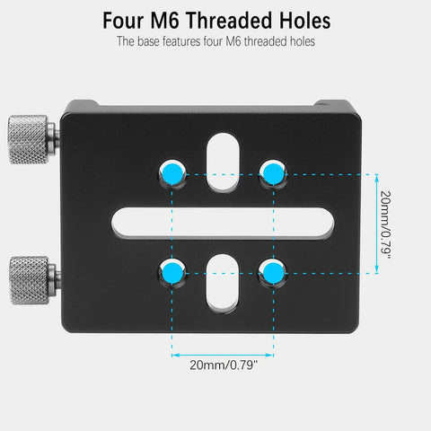 Telescope Dovetail Saddle Clamp Mount Base for Vixen Style Dovetail Plate showing four M6 threaded holes