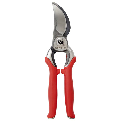 DualCUT Forged Steel Bypass Hand Pruner With 1 Inch Cutting Capacity and ergonomic red handles
