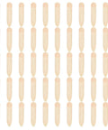 Solid Pine Wood Pocket Hole Plugs Kit, 50 Piece Set With Angled Oblique Hole Design neatly arranged in rows