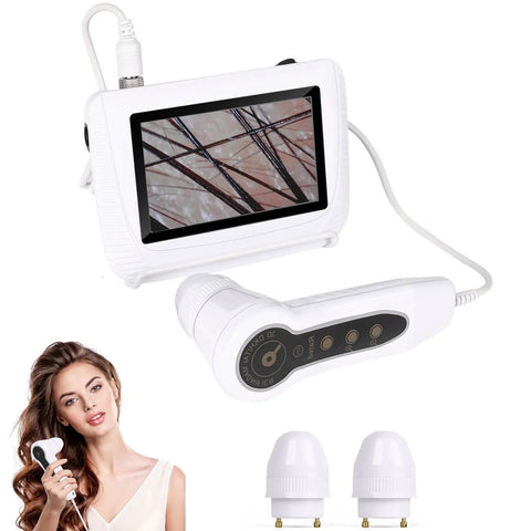 Rechargeable 5 Inch HD Scalp And Skin Analysis Camera For At Home Spa And Salon Use Pro Grade Skin Microscope for health check.