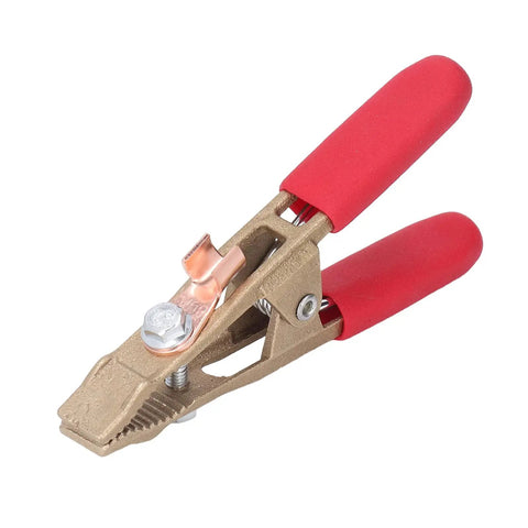 Heavy Duty Earth Ground Wire Clamp 40mm Opening For Robust Electric Welding Jobs Featuring High Current Rating Up To 260A With Durable Brass Build And Super Comfortable Sheath Handle Perfect Shipyards Steel Structures