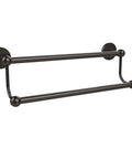 36 Inch Double Towel Bar in Oil Rubbed Bronze, Solid Brass Construction with concealed mounting hardware, dual bars shown