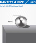 6mm Bearing Balls Set 50 Pcs 440C stainless steel precision balls G10 high accuracy for bearings bicycles casters