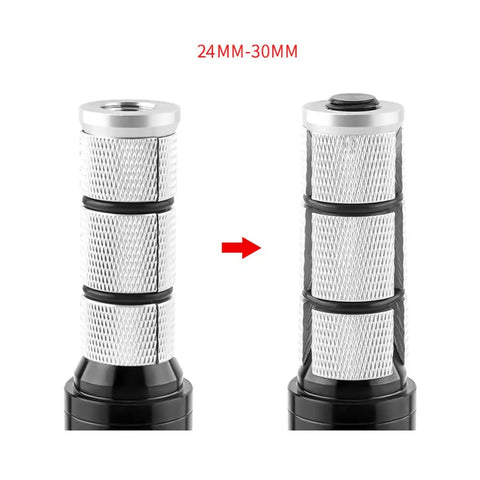Adjustable Bicycle Handlebar Riser Stem Extension Up To 60 Mm For Mountain Bikes, Aluminum Alloy Height Adapter With 28.6 Mm Clamp, close-up view